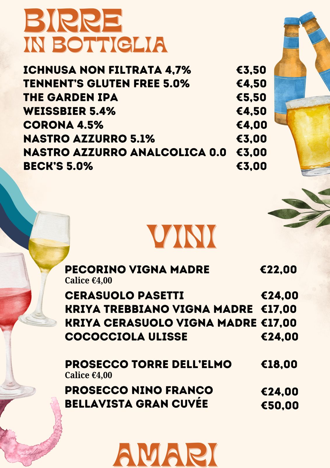 Birre, Vini e Amari