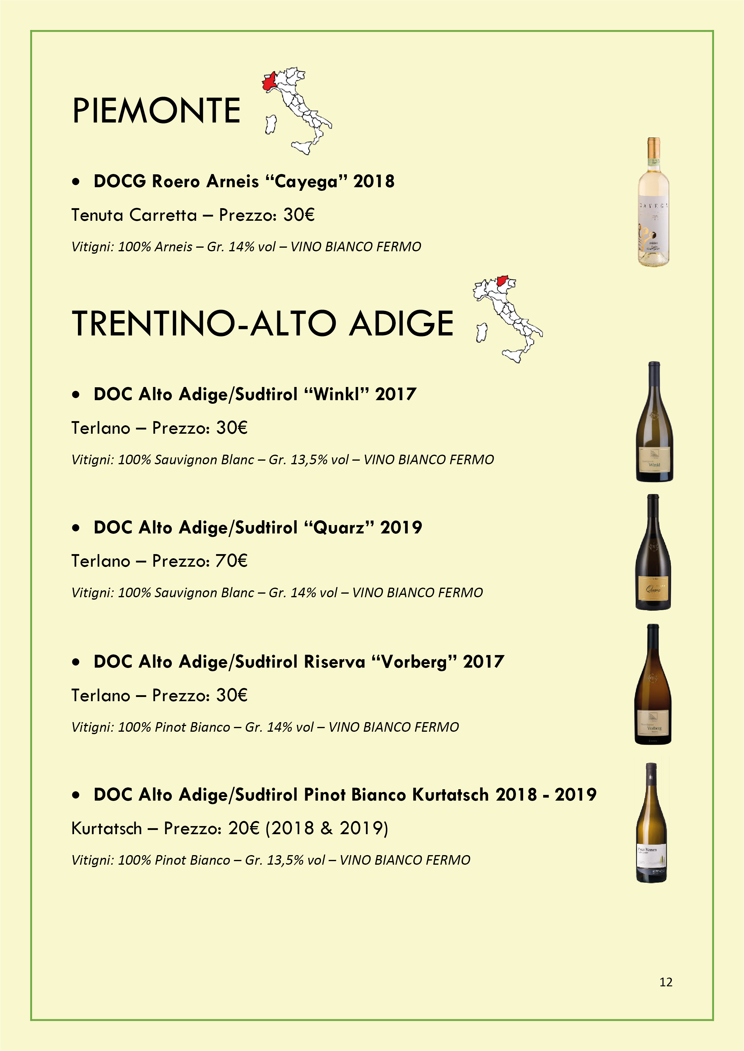 Carta dei Vini