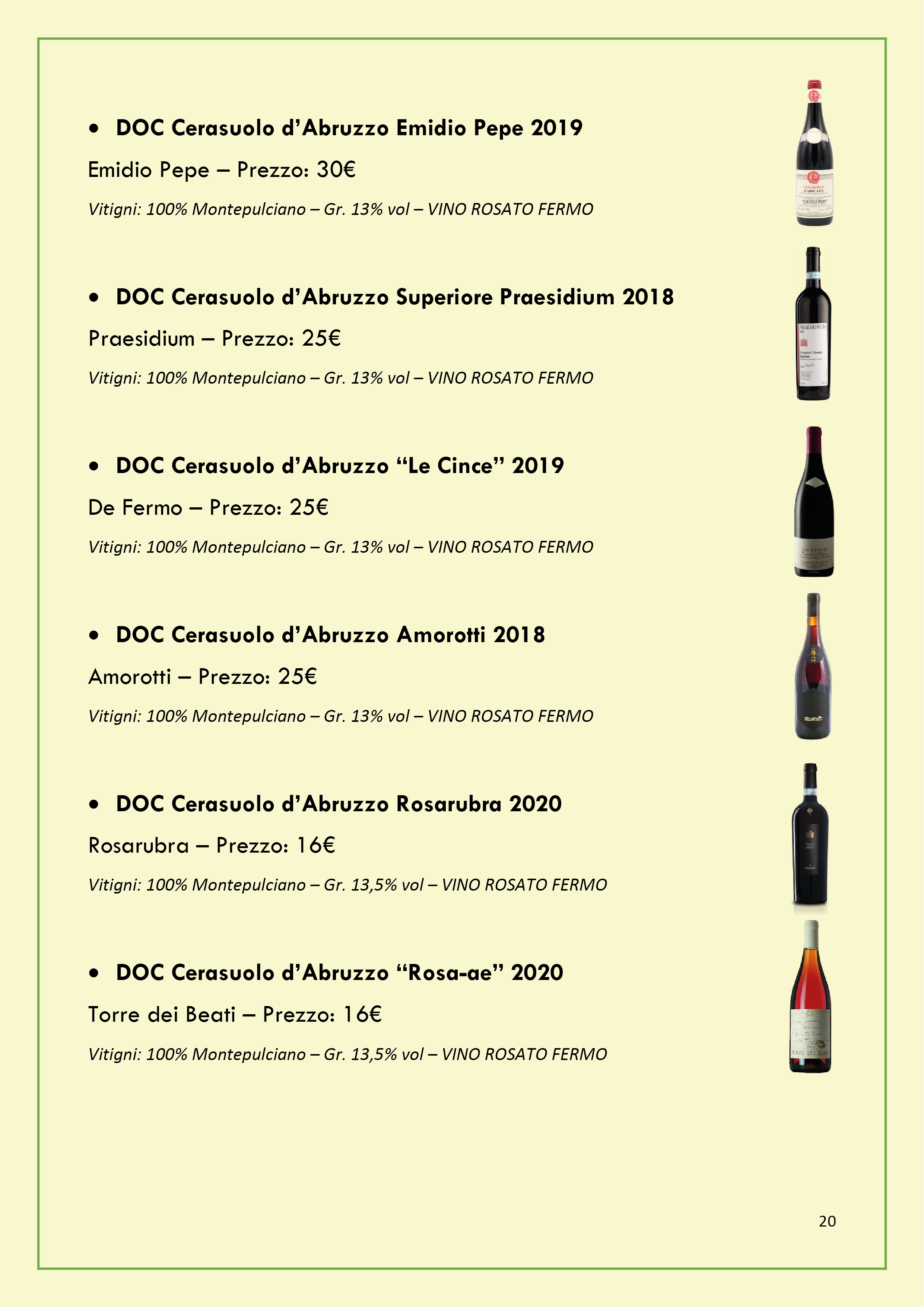 Carta dei Vini