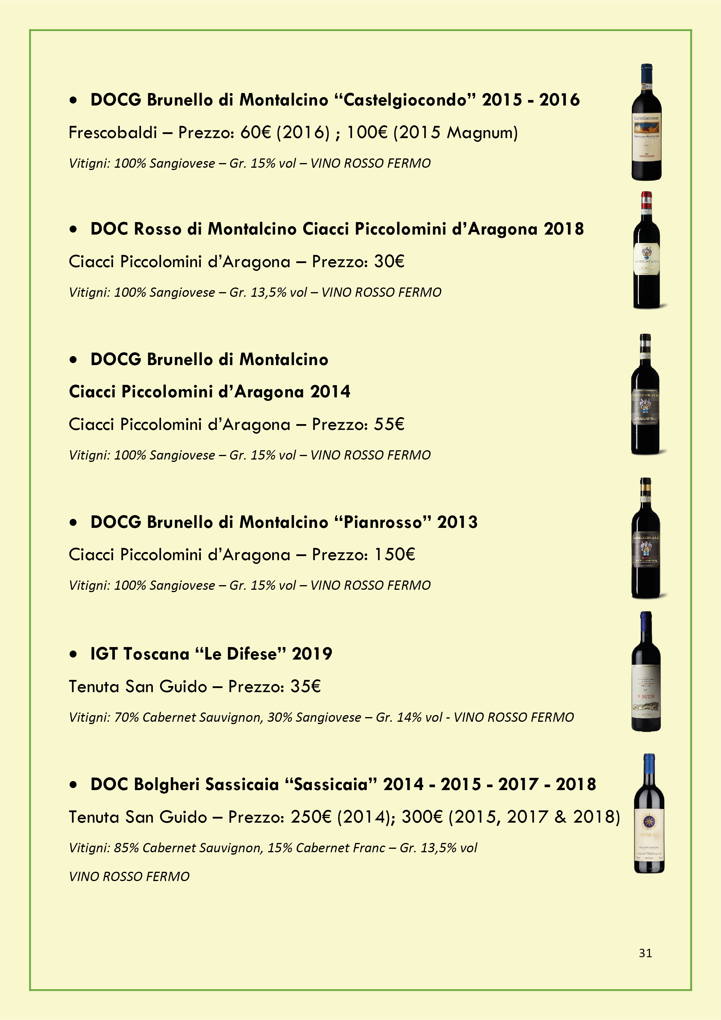 Carta dei Vini