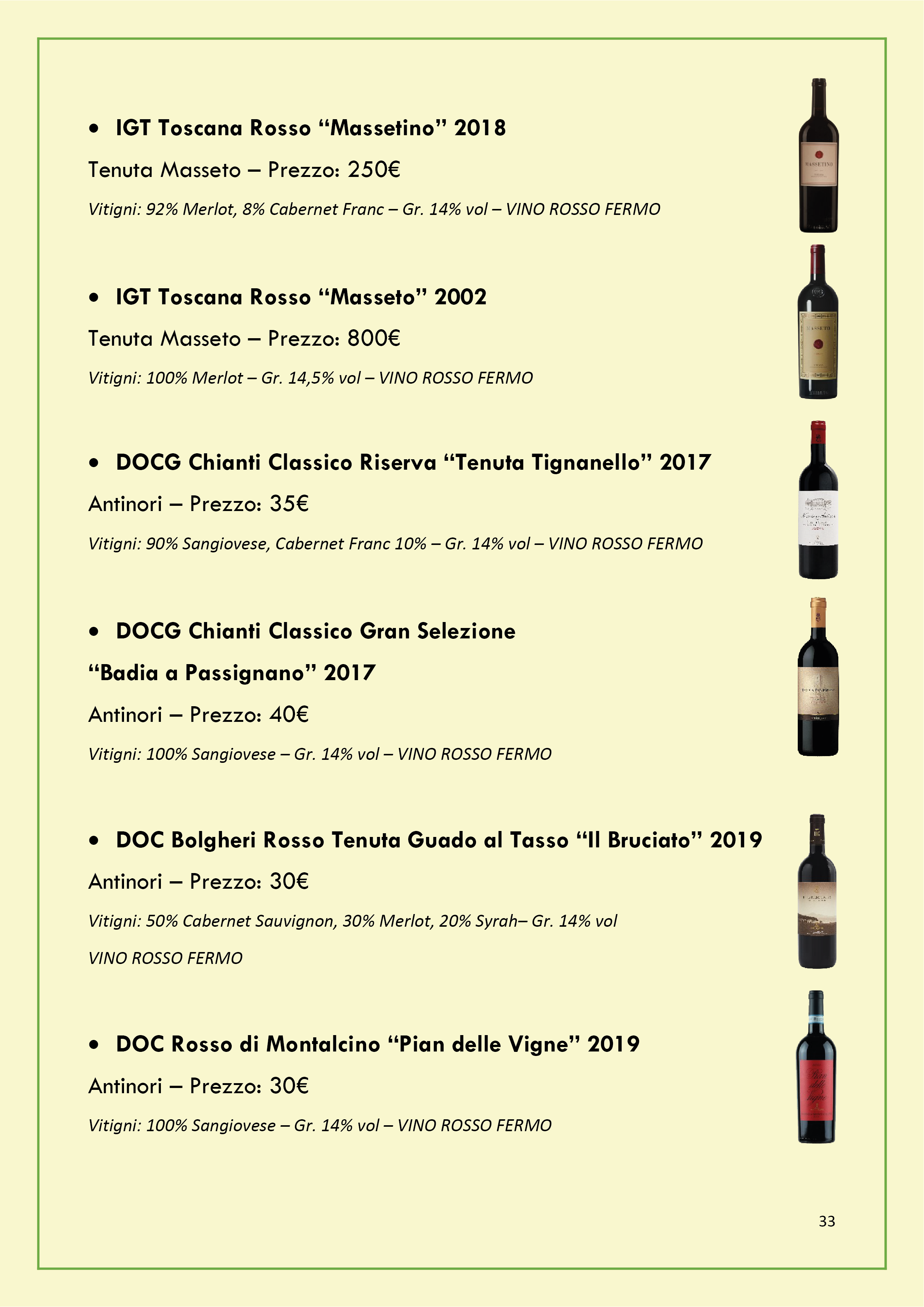 Carta dei Vini