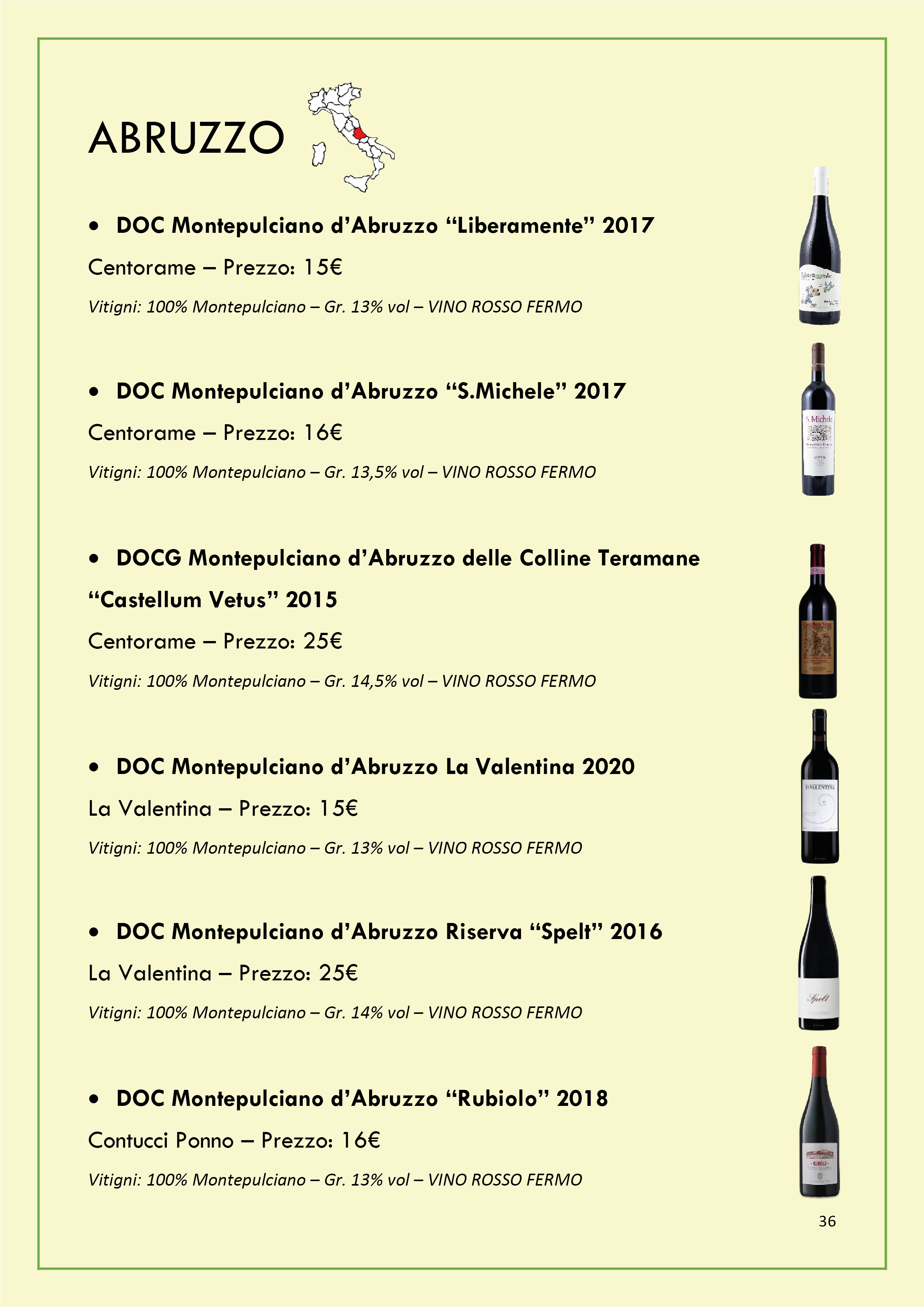 Carta dei Vini