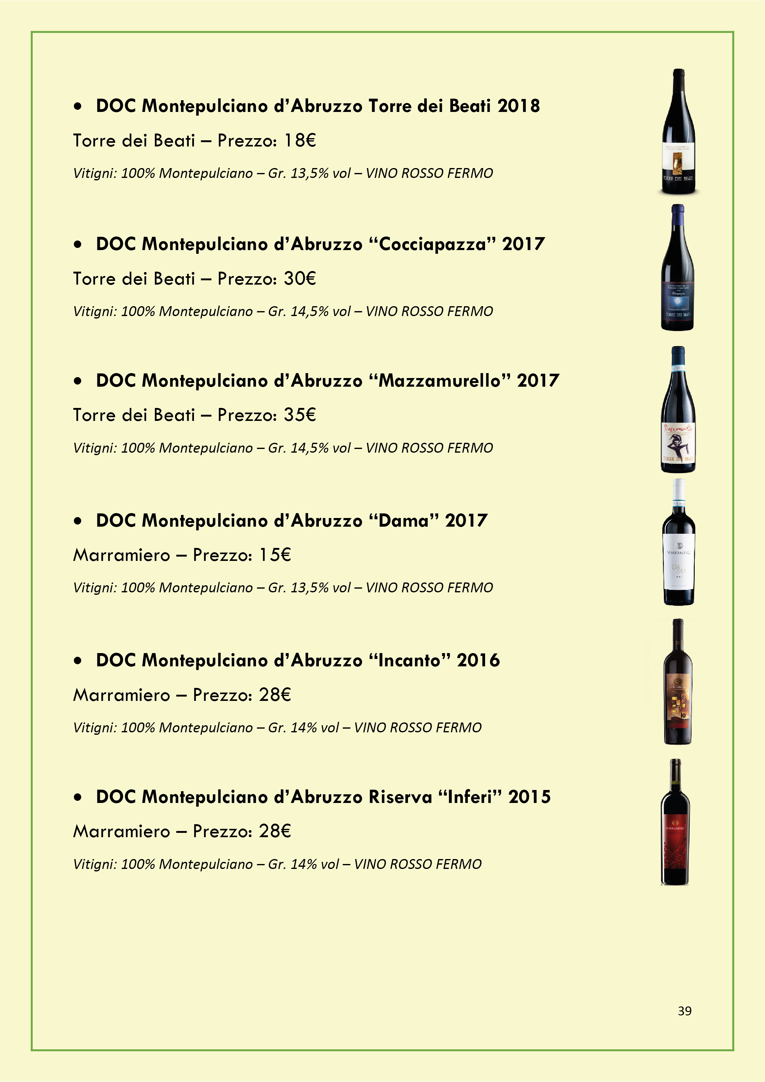 Carta dei Vini