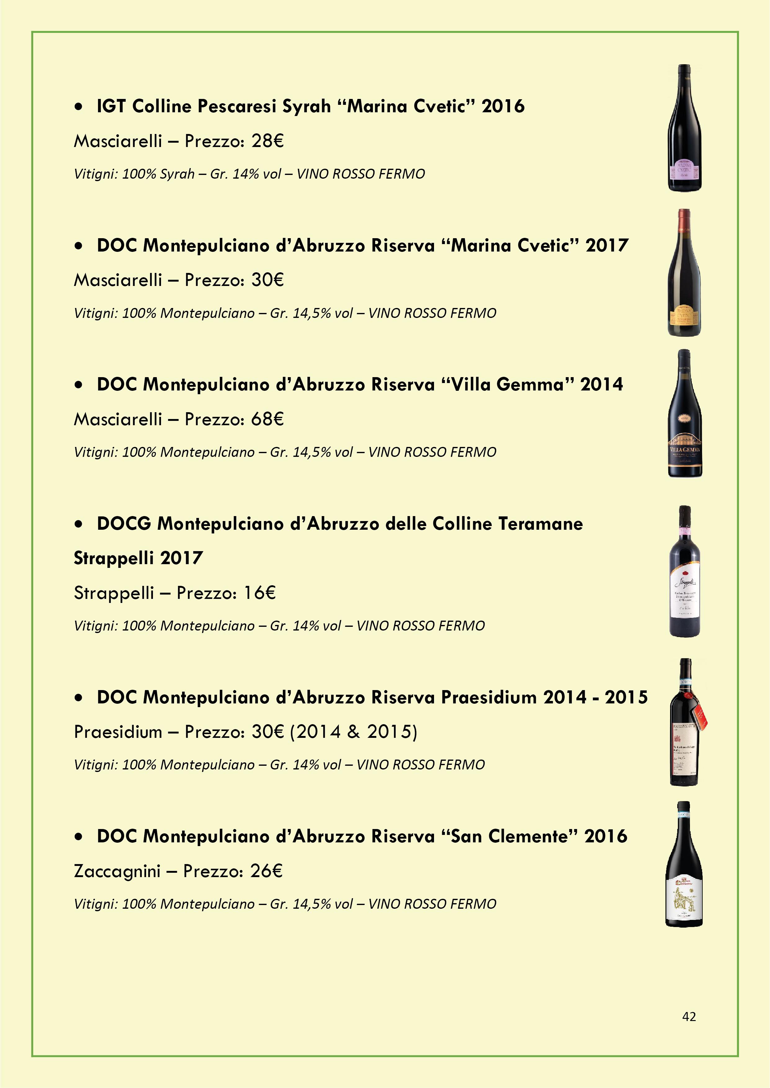 Carta dei Vini