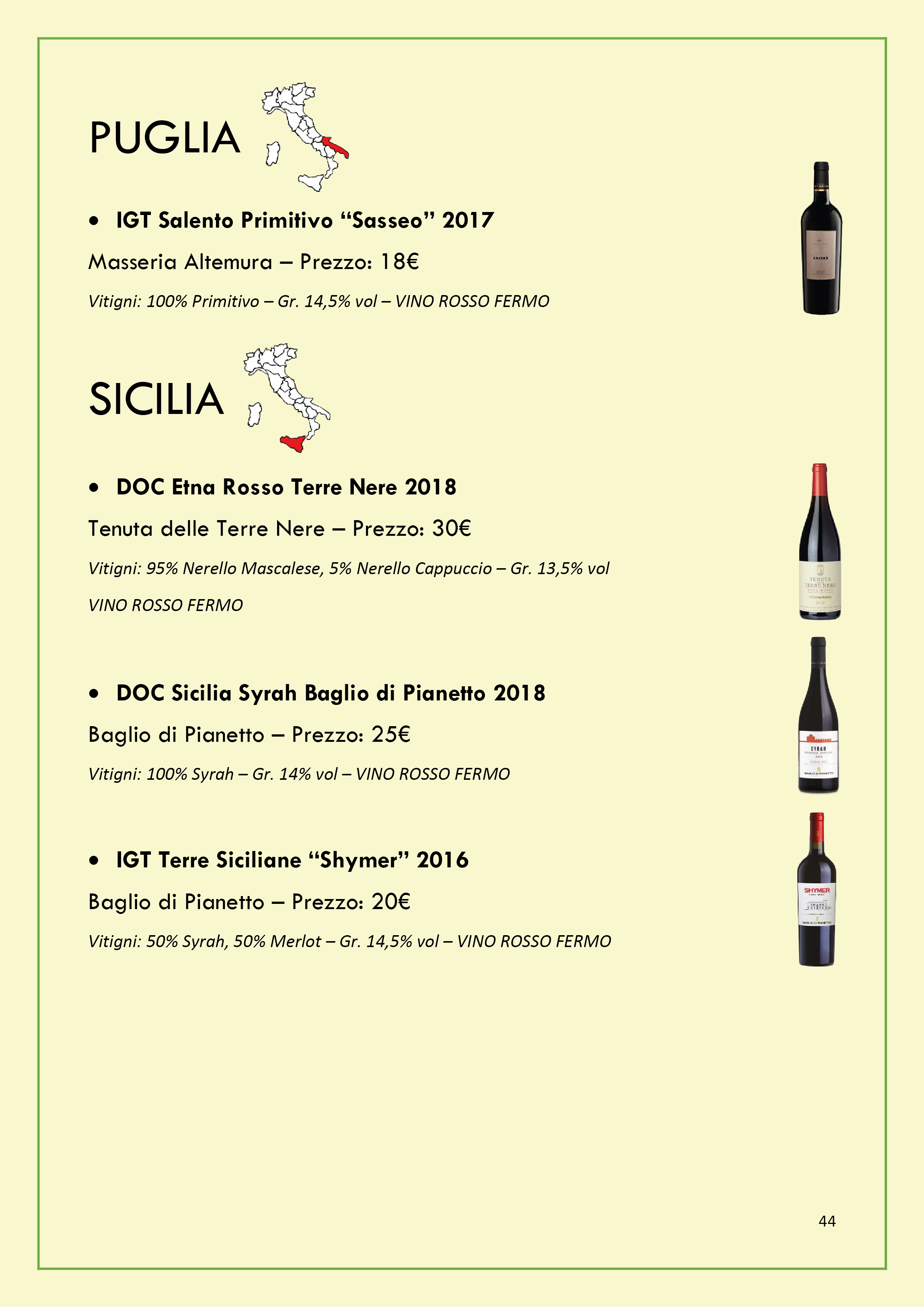 Carta dei Vini